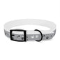 Grey Paw Print Dog Collar — Cute Bone & Paw Design, Durable Adjustable Pet Collar
