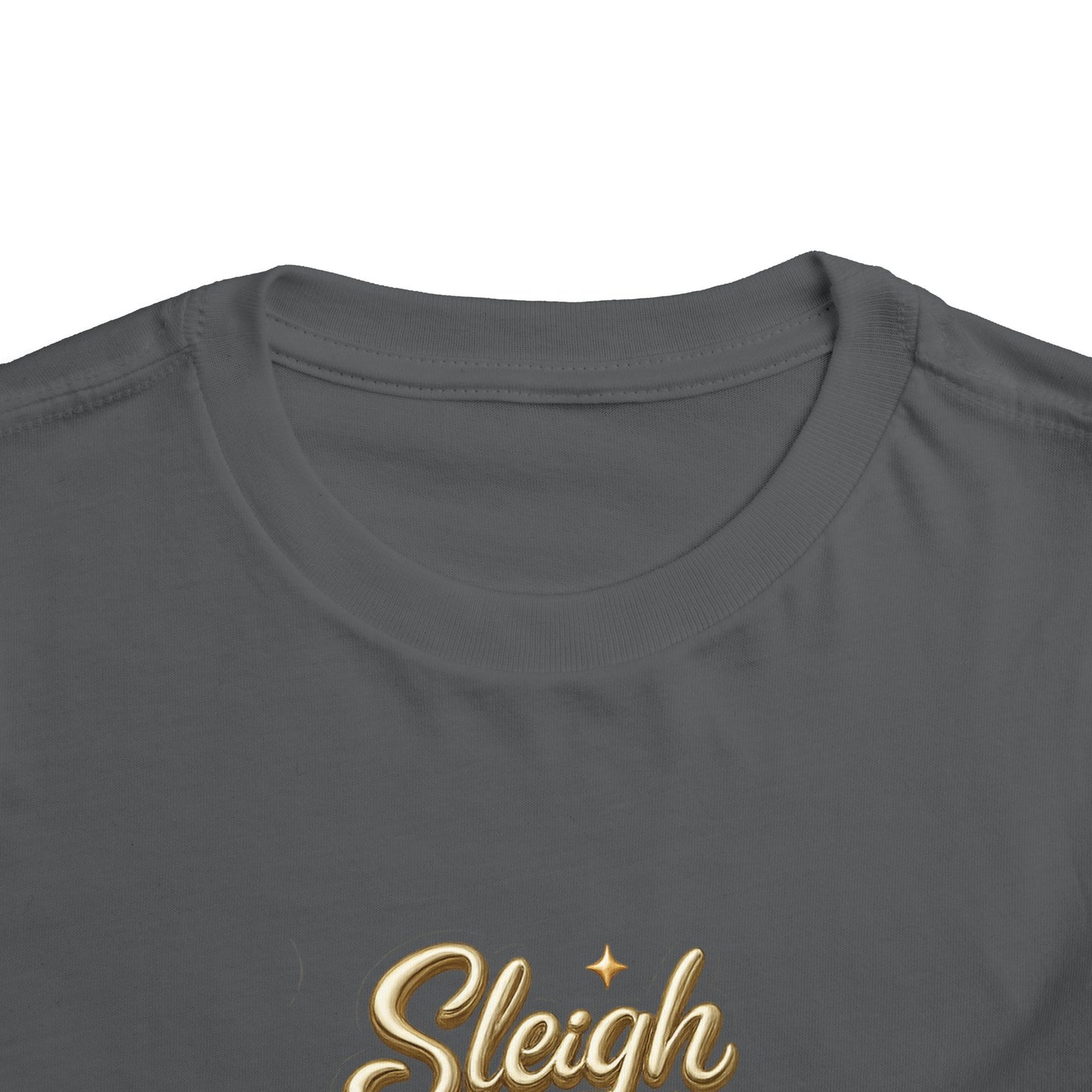 Toddler Tee - "Sleigh All Day" Christmas Tree Holiday Shirt