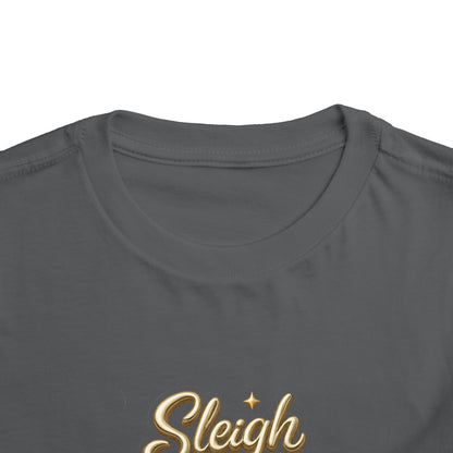 Toddler Tee - "Sleigh All Day" Christmas Tree Holiday Shirt