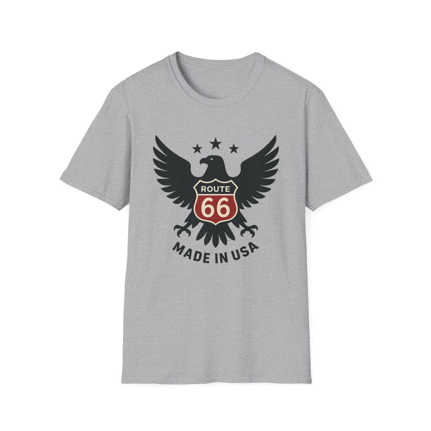 American Route 66 Eagle T-Shirt — Made in USA Vintage Roadtrip Tee