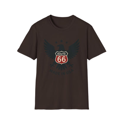 American Route 66 Eagle T-Shirt — Made in USA Vintage Roadtrip Tee
