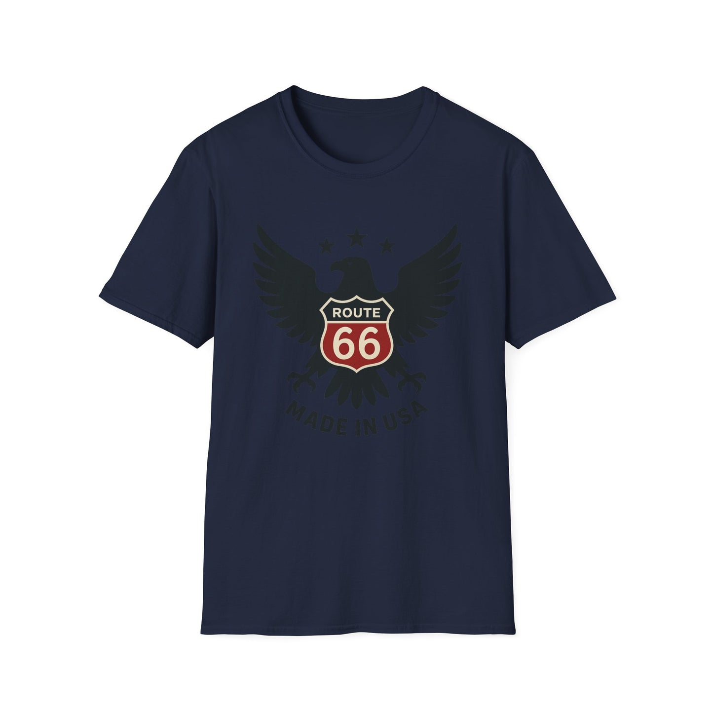 American Route 66 Eagle T-Shirt — Made in USA Vintage Roadtrip Tee
