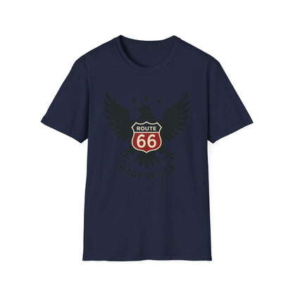 American Route 66 Eagle T-Shirt — Made in USA Vintage Roadtrip Tee