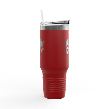 40oz Insulated Travel Mug — "It's a New Day" Motivational Tumbler