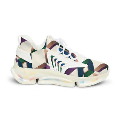 Men's Mesh Sneakers — Geometric Abstract Pattern Athletic Shoes (free shipping)
