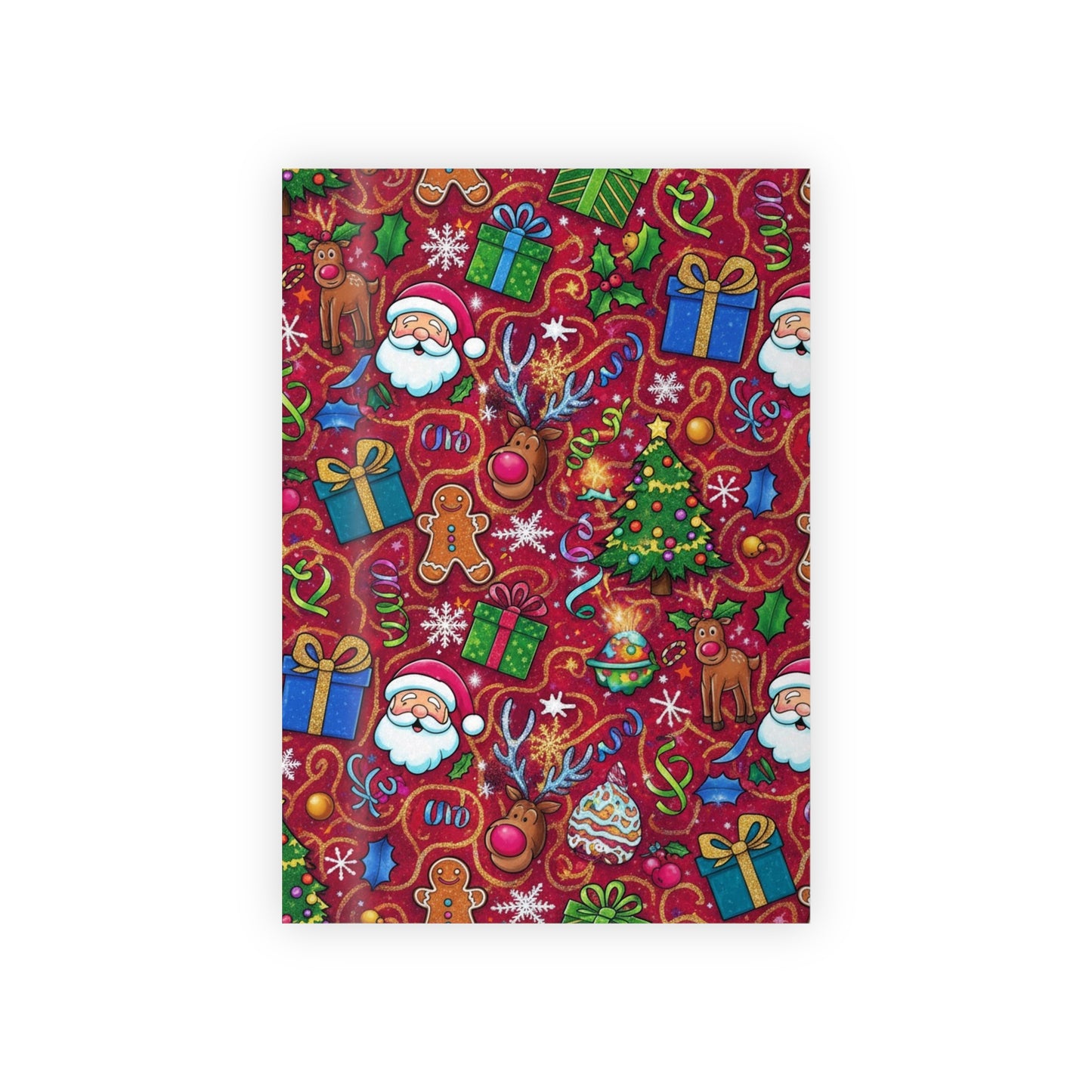 Festive Christmas Gift Wrapping Paper Roll