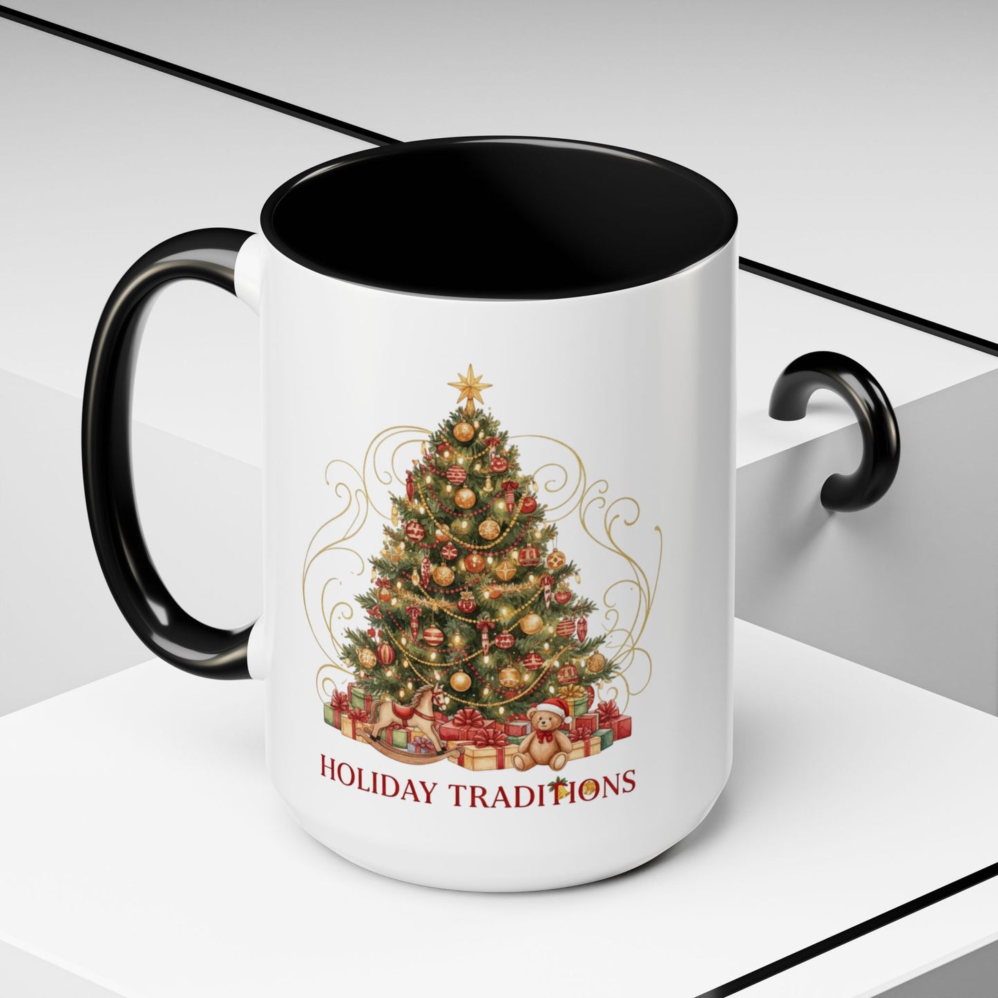 Holiday Traditions Christmas Tree Accent Coffee Mug (11/15oz)