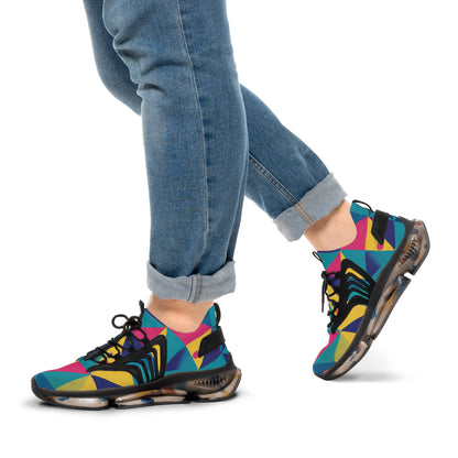 men's Colorful Geometric Mesh Sneakers — Men's Athletic Casual Shoes (free shipping)