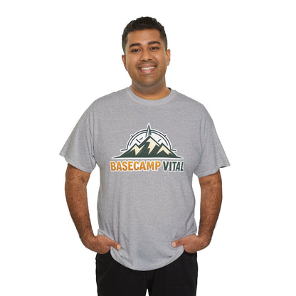 Base Camp Vital Mountain Compass Crewneck T-Shirt | Outdoor Hiking Graphic Tee | Midweight Cotton Trail Shirt (free shipping)