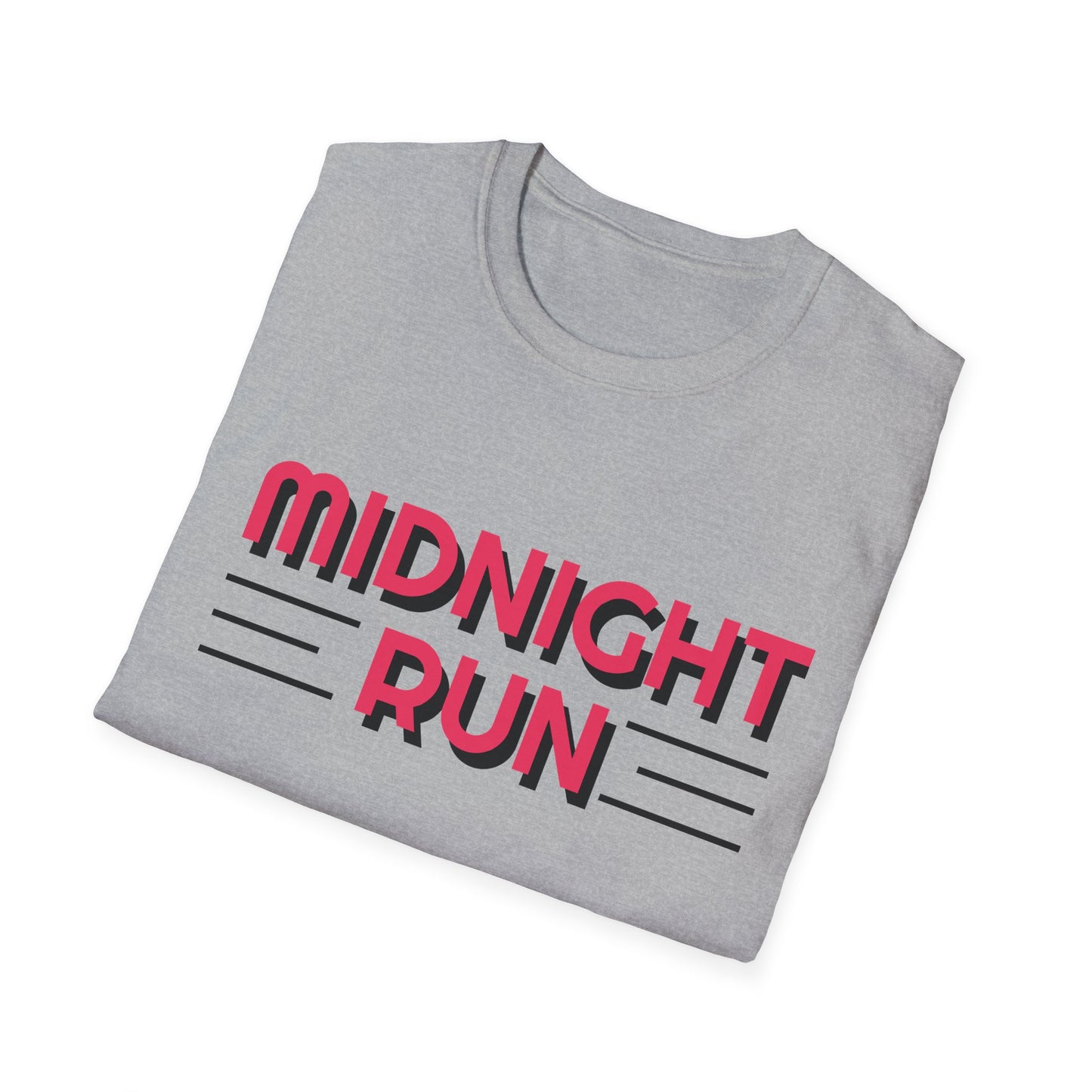Midnight Run T-Shirt — Retro Pink Track Graphic Tee