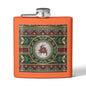 Holiday Poinsettia Flask — 6oz Stainless Steel Christmas Hip Flask (free shipping)