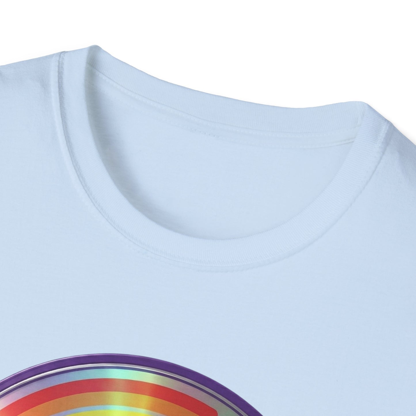 Retro Rainbow CD- Vinyl Record T-Shirt