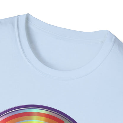 Retro Rainbow CD- Vinyl Record T-Shirt