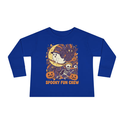 Toddler Halloween Long Sleeve Tee, Spooky Fun Crew Shirt, Kids Halloween Apparel, Fall Outfit for Toddlers, Halloween Party Wear