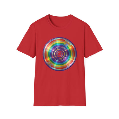 Retro Rainbow CD- Vinyl Record T-Shirt