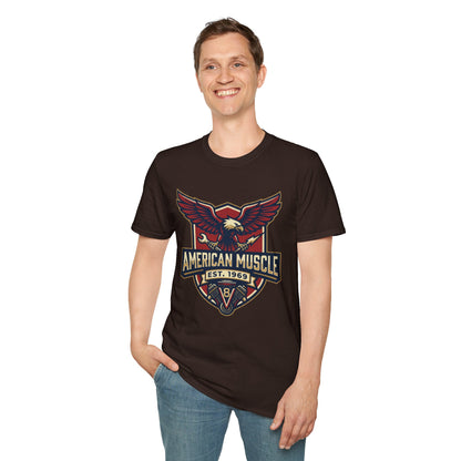 American Muscle Eagle T-Shirt — Vintage V8 Car Lover Tee