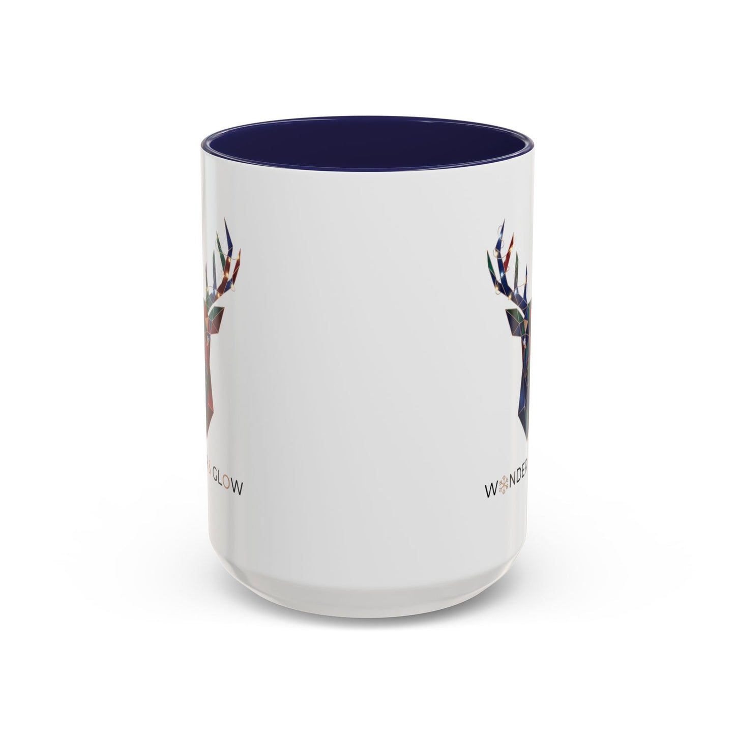 Geometric Stag Accent Coffee Mug — "Wonder & Glow" 11/15oz