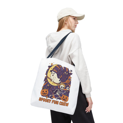 Spooky Fun Crew Halloween Tote Bag, Trick or Treat Bag, Haunted House Accessory, Fall Gift, Party Favor