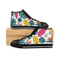Men's Tropical Leaf High-Top Sneakers — Colorful Floral Men’s Classic Sneakers (free shipping)