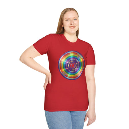 Retro Rainbow CD- Vinyl Record T-Shirt