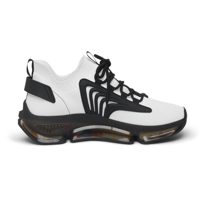 Women’s White Mesh Sneakers — Lightweight Breathable Athletic Shoes with Color-Accent Sole