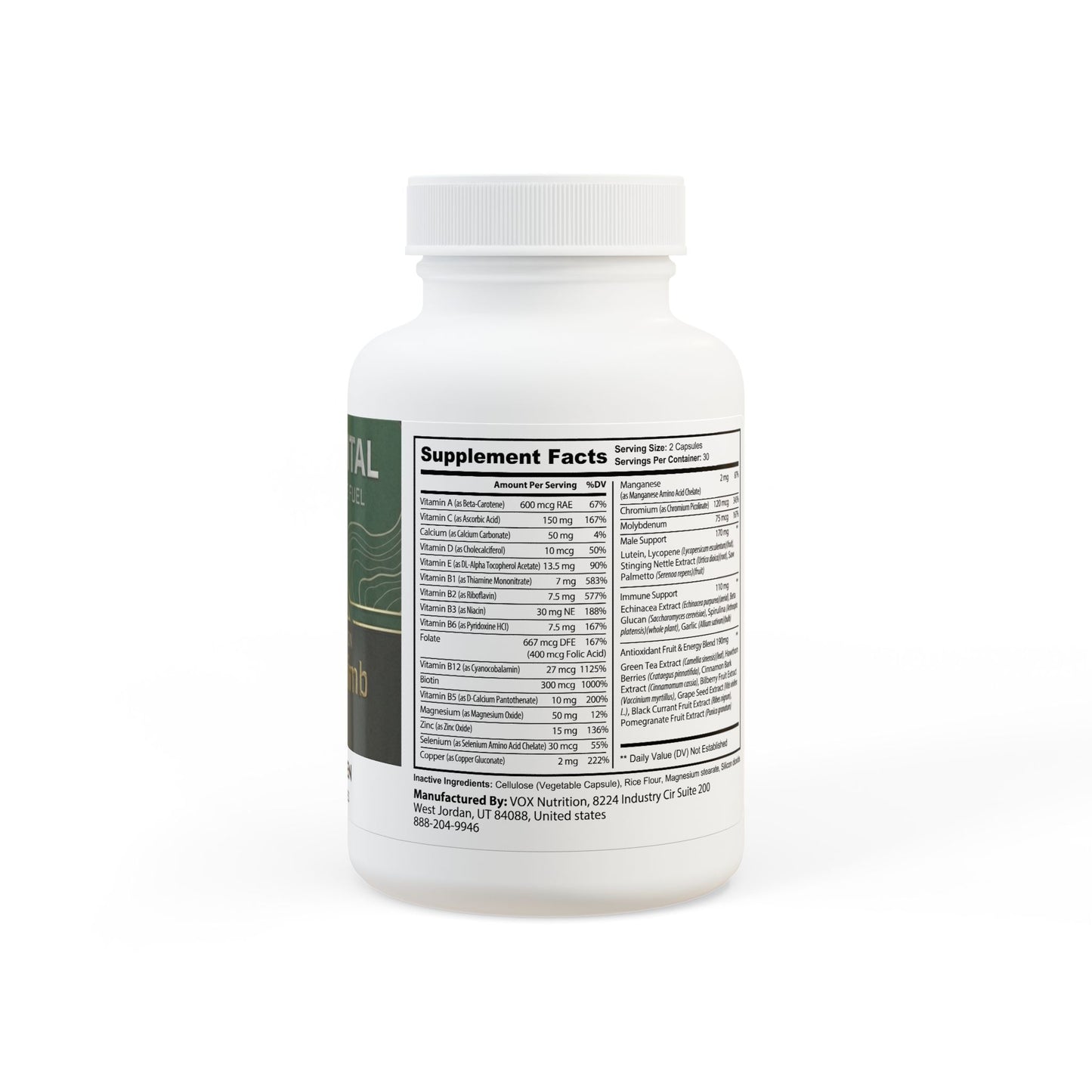 Base Camp Vital Men’s Multivitamin – Energy, Performance & Wellness | Supports the USO (60 Capsules) (free shipping)