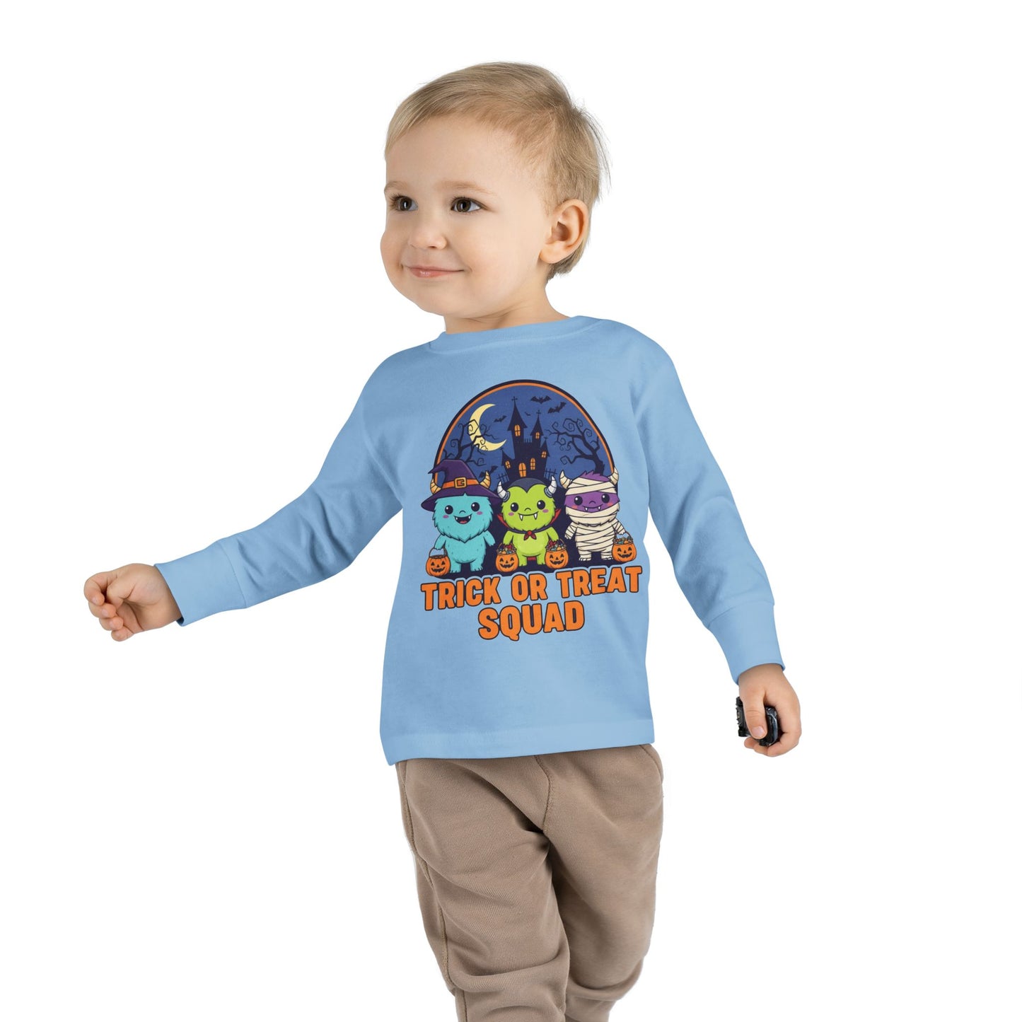 Toddler Halloween Long Sleeve Tee - Trick or Treat Squad, Cute Kids Shirt, Halloween Costume Tee, Toddler Fall Apparel, Kids Halloween [...]