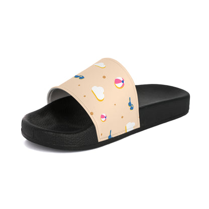 Beach day, sunglasses, beach balls, summer day Women's Slide Sandals