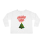 Holiday Vibes unisex Toddler Long Sleeve Tee – Cute Christmas Tree Kids Shirt