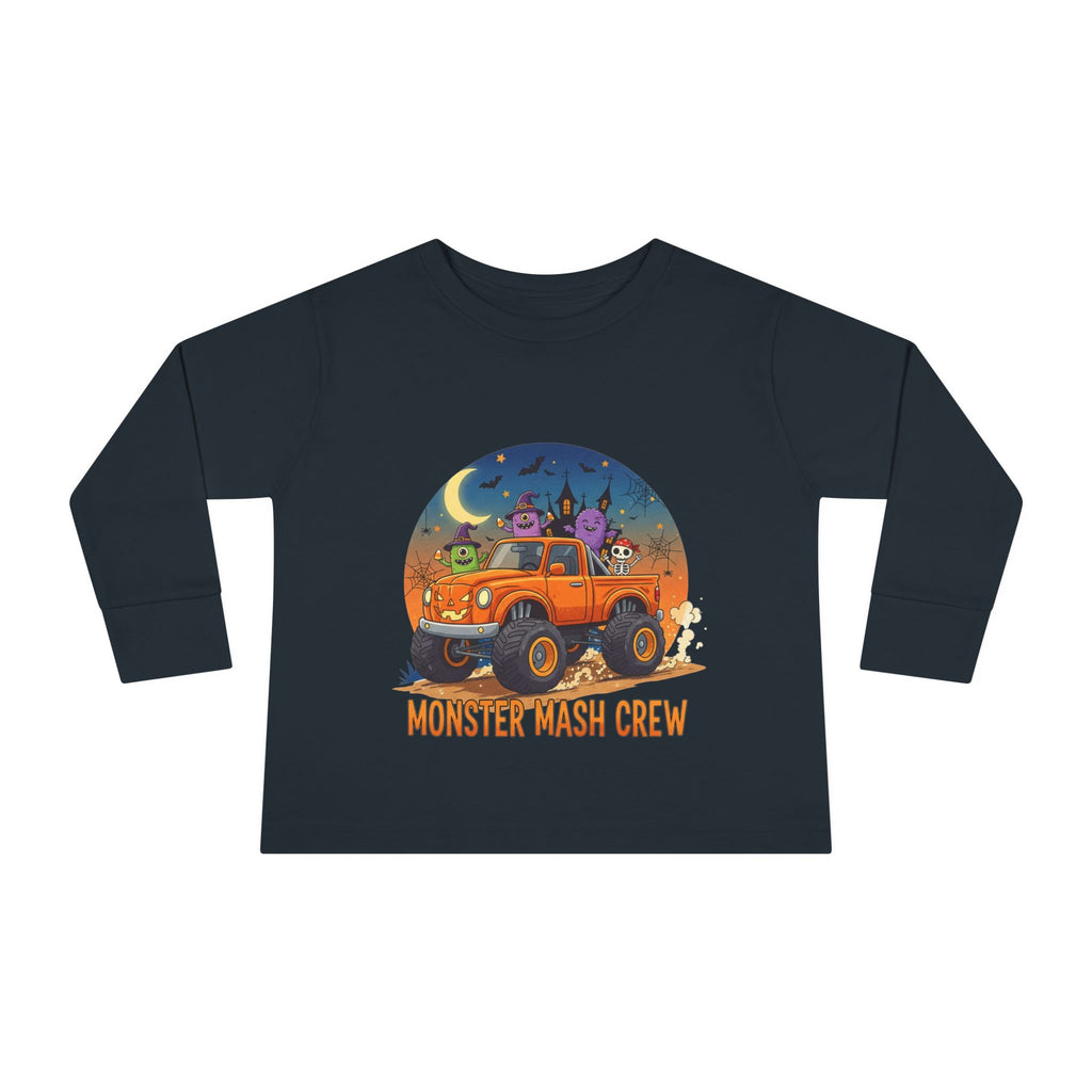 Monster Mash Toddler Long Sleeve Tee | Playful Halloween Shirt, Cute Kids Top, Fun Costume Shirt, Toddler Gift, Seasonal T-Shirt
