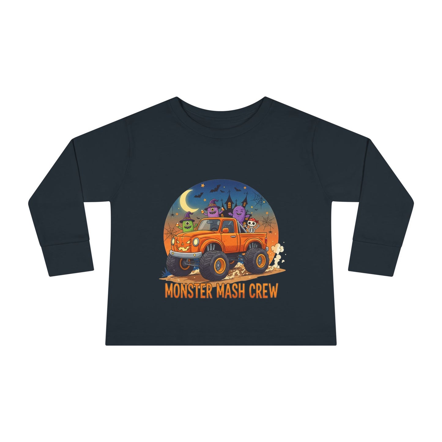 Monster Mash Toddler Long Sleeve Tee | Playful Halloween Shirt, Cute Kids Top, Fun Costume Shirt, Toddler Gift, Seasonal T-Shirt