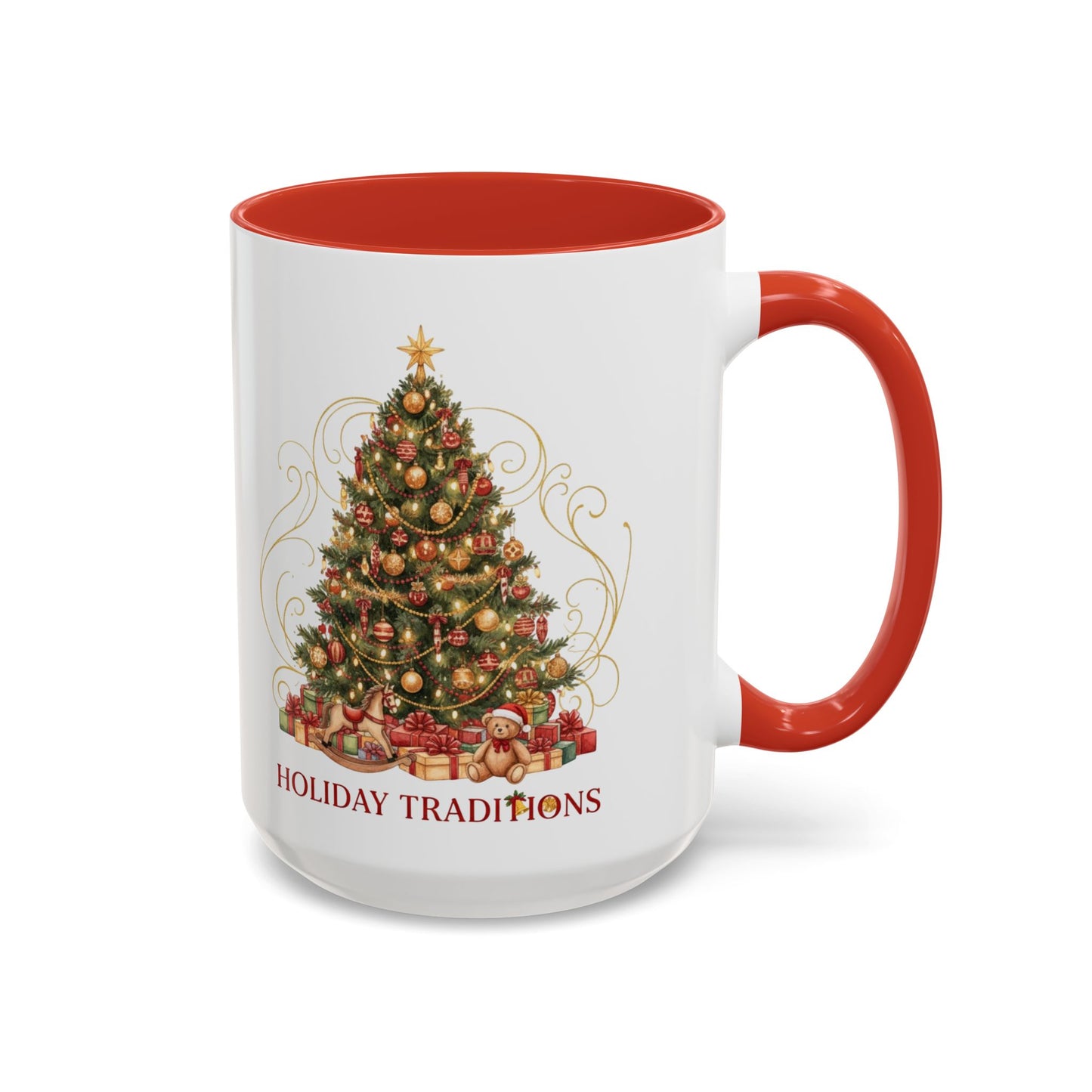 Holiday Traditions Christmas Tree Accent Coffee Mug (11/15oz)