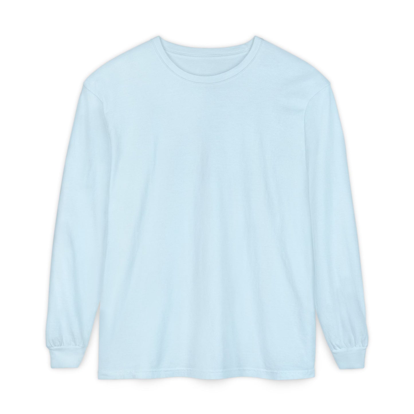 Women’s Chambray, Light blue Garment-Dyed Long Sleeve Tee - Casual Comfort for All Seasons