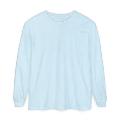 Women’s Chambray, Light blue Garment-Dyed Long Sleeve Tee - Casual Comfort for All Seasons