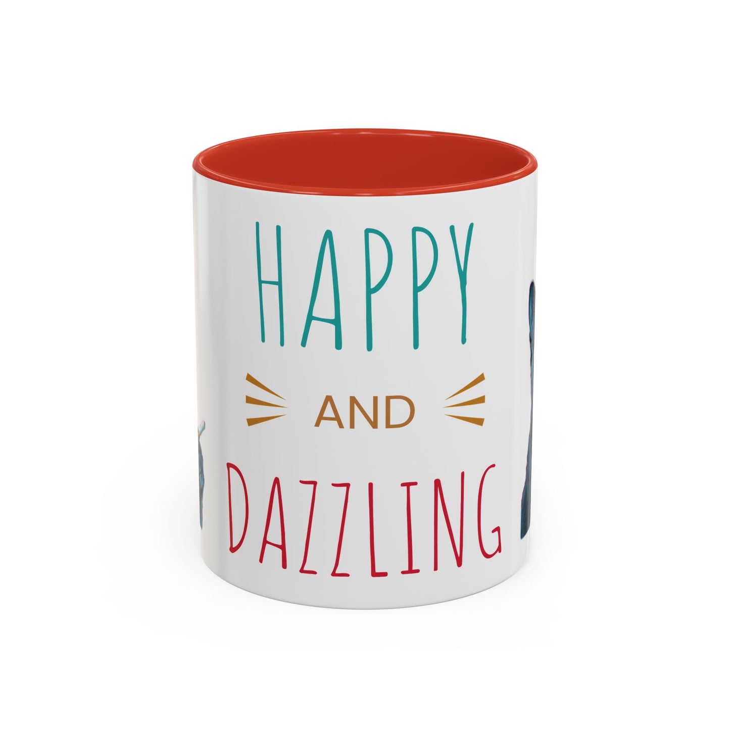 Happy and dazzling smoking cat Coffee Mug — "Happy and Dazzling" Cat Accent Mug (11/15oz) (free shipping)