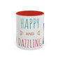 Happy and dazzling smoking cat Coffee Mug — "Happy and Dazzling" Cat Accent Mug (11/15oz) (free shipping)