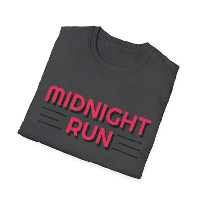 Midnight Run T-Shirt — Retro Pink Track Graphic Tee