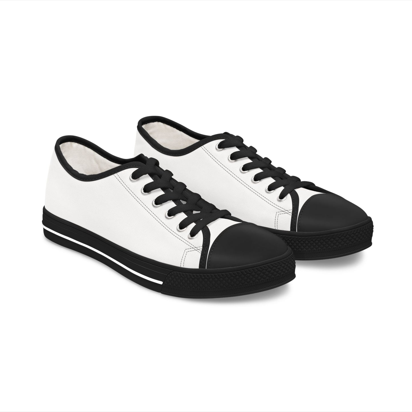 Classic White Low-Top Sneakers — Women’s Casual Canvas Shoes