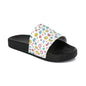 Women's Slide Sandals Playful Doodled Icons / Whimsical Objects