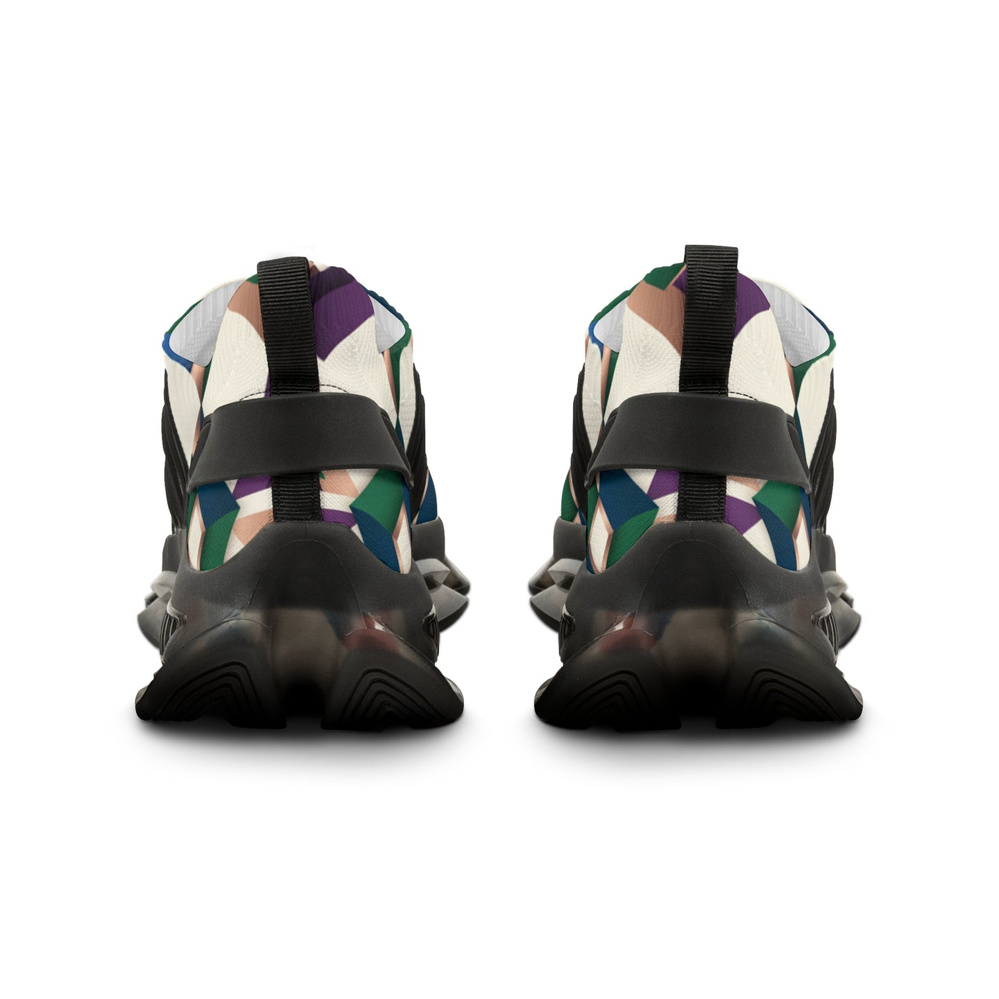 Men's Mesh Sneakers — Geometric Abstract Pattern Athletic Shoes (free shipping)