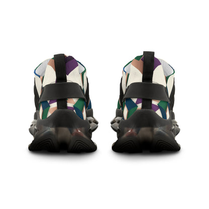 Men's Mesh Sneakers — Geometric Abstract Pattern Athletic Shoes (free shipping)