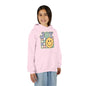 Girls Youth Hoodie – Retro 'JOY' Smiley Graphic Kids Sweatshirt