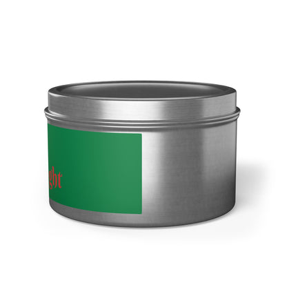 Merry & Bright Christmas eco-friendly Tin Candle — Holiday Scented Soy Candle- the give back candle collection