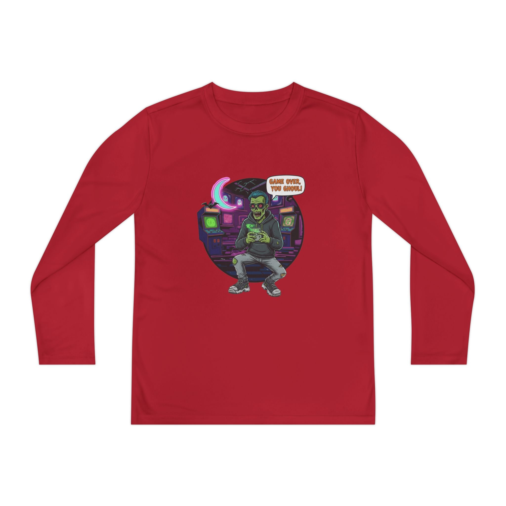 Youth Long Sleeve Tee, Gamer Shirt, Kids Graphic Tee, Halloween Costume Top, Fun Kids Apparel, Birthday Gift for Boys