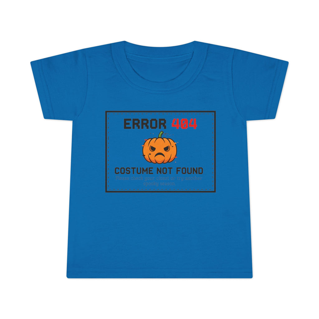 Toddler Halloween T-shirt, Error 404 Costume Not Found Design, Fun Kids Tee, Perfect for Fall Parties, Cute Gift for Toddlers