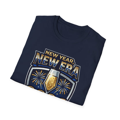 New Year 2026 T-Shirt – "New Year, New Era" Champagne & Fireworks Celebration Tee