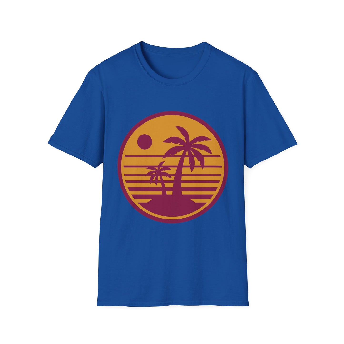 Retro Palm Sunset T-Shirt — Vintage Beach Palm Tree Tee