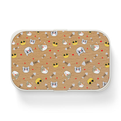 Cute Cat-Themed Bento Lunch Box for Kids