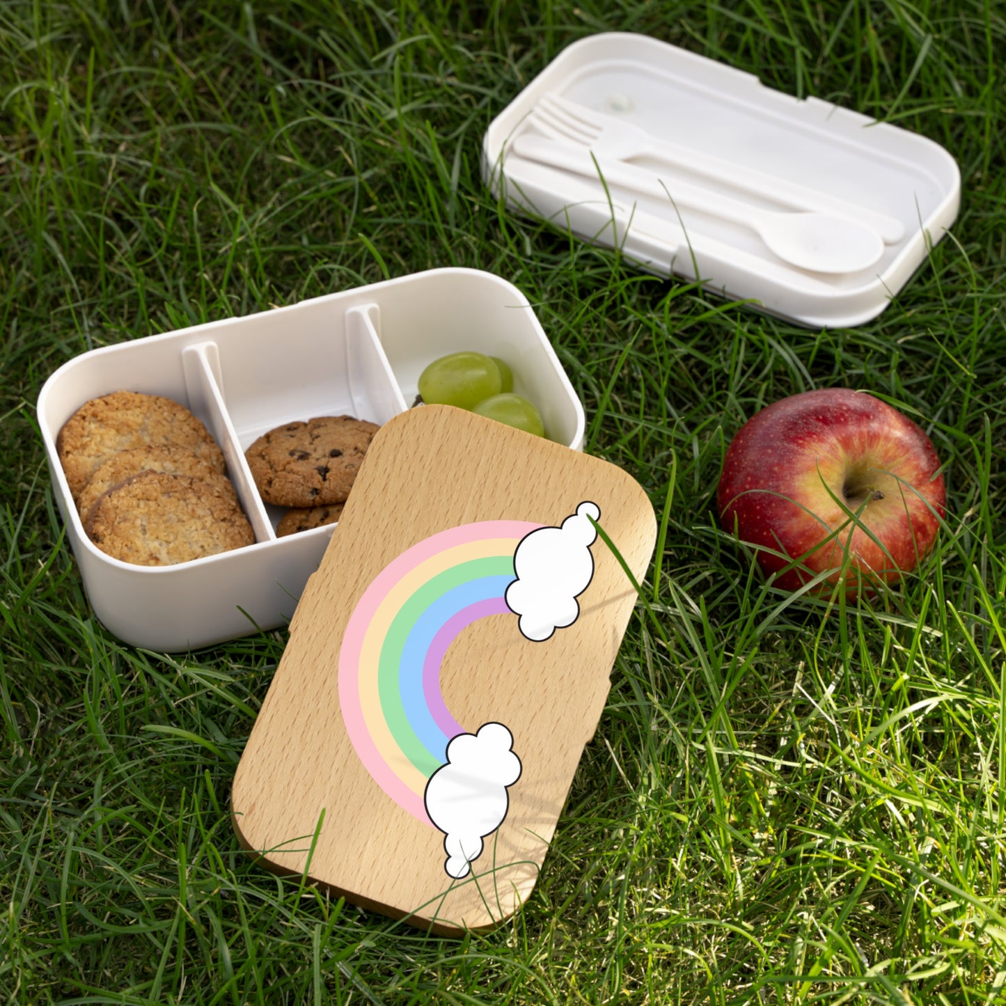 Rainbow Bento Lunch Box - Eco-Friendly Meal Container for Kids