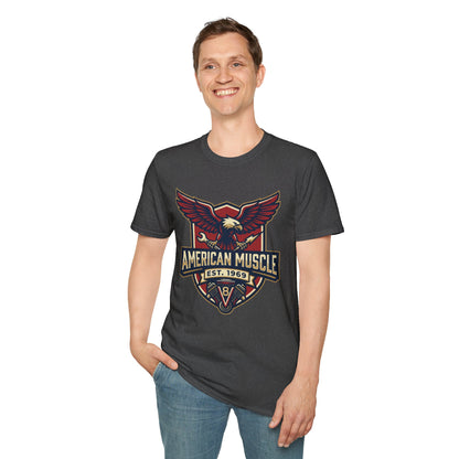 American Muscle Eagle T-Shirt — Vintage V8 Car Lover Tee